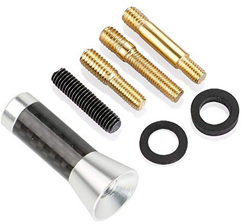 Universal Auto Antenne, Asudaro Kohlefaser Autodach Tyling-Antenne Autoradio-Antenne 3,5 cm Kurze Autoantenne Sportantenne Autodachdekoration Kfz Antenne Dachantenne für SUV-LKW,Silber