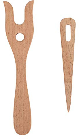 Strickgabel Webwerkzeuge, Gabel Typ Holz Strickwerkzeuge DIY Webwerkzeuge für Armband Halskette Geflochtene Werkzeuge
