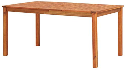 ULUYYUC Campingtisch Partytisch Klapptisch CafetischGartentisch 150x90x74 cm Akazie Massivholzgeeignet für Balkone, Terrassen und Laubengänge