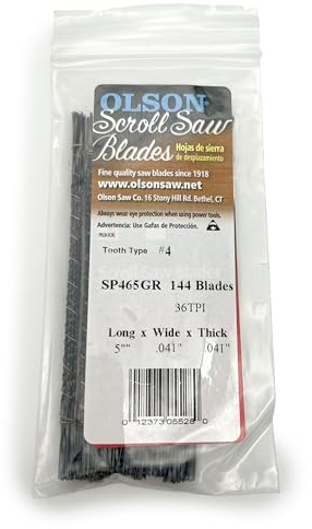 Olson Spiral Scroll Saw Blades 5″ Long - 144 Pack