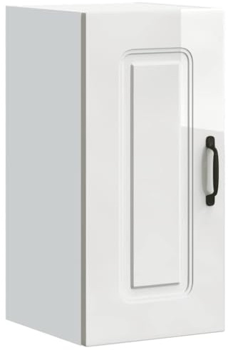 vidaXL Küchen-Hängeschrank Kalmar Hochglanz-Weiß Holzwerkstoff