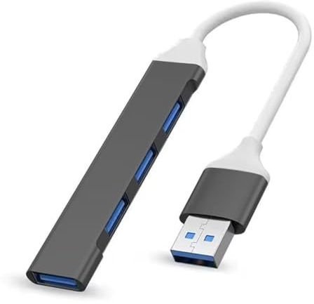 Home Touch USB 3.0 Hub – 4-Port Ultra-Slim High-Speed Data Splitter | Compact Multi-USB Adapter for Laptop, PC, Keyboard, Mouse, Printer, Flash Drive | 5Gbps Transfer | Plug & Play | Windows/Mac