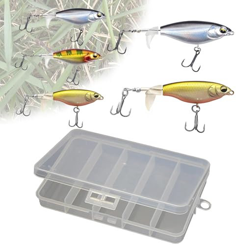 SupRovare 5 Stück Angelköder, Kunstköder Wobbler Hecht, Fisch Köder für Zander Forellen Wobbler Swimbait, Süßwasser Salzwasser Angelzubehör, Angel köder Angelköder Fische Angeln Set