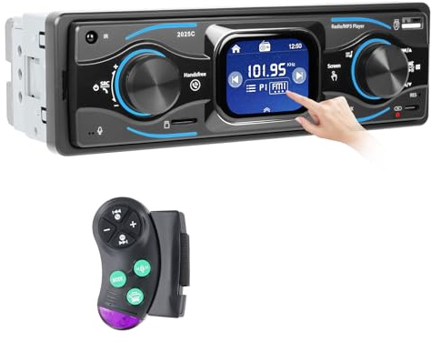 Inefala 1 DIN Autoradio Bluetooth USB, Radio Voiture Récepteur avec Écran et Télécommande, Lecteur MP3 WMA, Radio FM, avec USB Port/Type-C Port/AUX-in