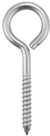 10 pezzi Viti a forma di occhio in acciaio inossidabile Gancio metallico Terminale in legno Occhiello Ganci Viti autofilettanti M6B84B