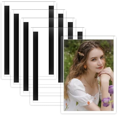 5 Pack 8.5 x 11 Magnetic Photo Frames for Fridge Clear Picture Holders