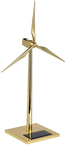 Palapozzy 3D Metal Windmill Model Kits Puzzle for Adults, 3D DIY Metal Assembly Solar Powered Wind Turbine Model, Creative Decoration Gifts for Adults