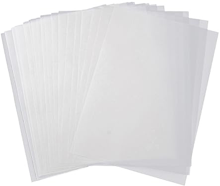 MUELODSIC 100Pcs Tracing Paper Transparent Parchment Paper for Sketching Drawing Art Crafts Durable Safe for Calligraphy and Overlays