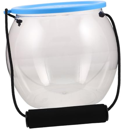 Toyvian Cubeta Transparente con Tapa para Micro Acuario Portátil de Plástico Resistente al Agua de Mar para Observación y Recolección de Cangrejos Caracoles y Suculentas Fácil de