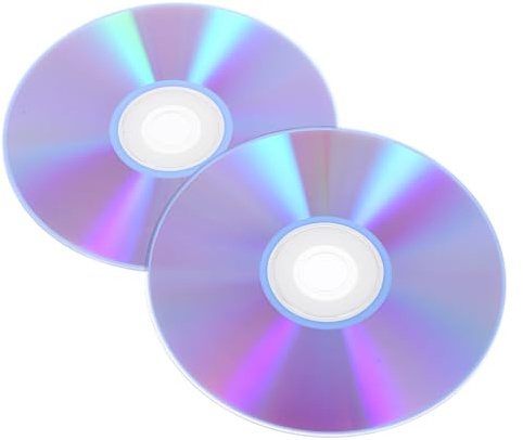 VILLCASE Discos CD Grabables Vírgenes De Audio y Música 2 Unidades para Grabación Doméstica y Profesional, Compatibles DVD/CD, Alta Capacidad De Almacenamiento, Color Blanco