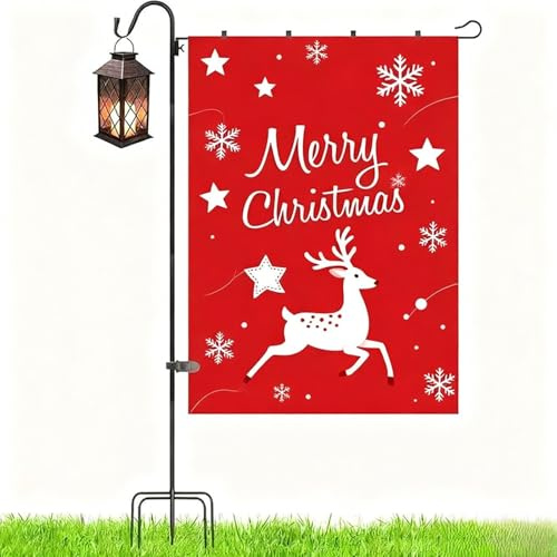 Advokingtap 50 Inch Garden Flag Stand Holder Pole With 5 Prong Bases For 12 X 18 Outside Fall Yard Flags Décor