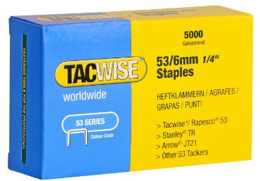 TACWISE 331 Grapas Galvanizadas de Tipo 53/6 mm - Caja de 5000, 6mm, Set Piezas
