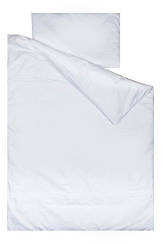 Housse De Couette Nordique Du Lit Bébé 60x120cm Et Taie D'oreiller (90x120cm, 30x60cm)- 100% Coton - Vizaro - Broderie Blanche