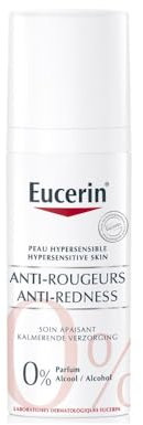 Eucerin AntiRedness Soothing Care Night and Day Cream 50ml, Face Moisturiser for Hypersensitive and Redness-Prone Skin, Rich Anti-Redness Face Cream, Fragrance-Free Formula
