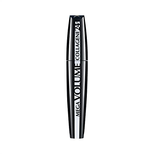 L'Oréal Paris Mega Volume Collagene 24h Mascara, schwarz - Wimperntusche für mega voluminöse Wimpern - 1er Pack (1 x 9 ml)