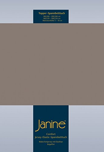 Janine 5001 Topper-Spannbetttuch Elastic 180/200 bis 200/220 cm Taupe Fb. 57