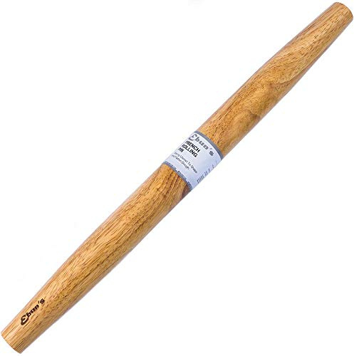 Ebuns French Rolling Pin – 18 Inch Wooden Dough Roller for Baking Pizza, Pie Crust, Cookies & Pasta | Essential Kitchen Tool & Gift for Bakers, Chefs & Home Cooks