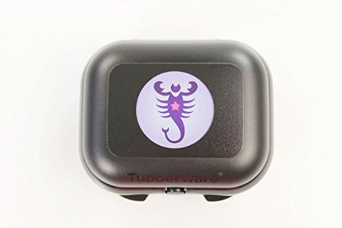 TUPPERWARE To Go Mini-Twin Schwarz Sternzeichen Skorpion Brotdose Behälter