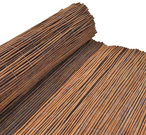 Nature LOUNGE Weidenmatte 100 x 500 cm - Hochwertiger Weiden Sichtschutz Zaun - Weidenzaun Matte für Haus, Garten und Balkon