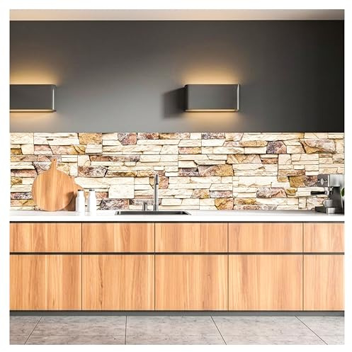 Dimex Küchenrückwand Folie selbstklebend STEINIGE Wand | Klebefolie - Dekofolie - Spritzschutz für Küche | Premium QUALITÄT - Made in EU | 260 cm x 60 cm