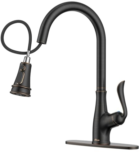 APPASO Antique Pull Down Kitchen Faucet with Sprayer Oil Rubbed Bronze