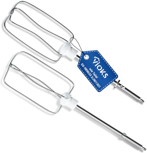 VIOKS Lot de 2 fouets à neige pour batteur à main Tefal et mélangeurs de rechange pour Tefal Mixer SS-989633 - Mini fouet petit pour robot