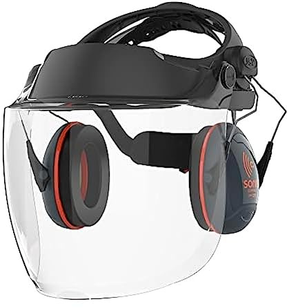 JSP EVOGuard C2 Industrial Wearable Browguard All-in-one System | Industrial browguard with clear anti-mist visor for face protection without helmet mounting. EN166 certified.
