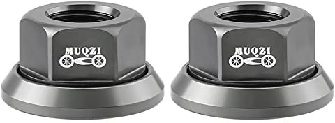 2pcs M10-Achsradmuttern, Fahrrad Radmuttern Nabenmuttern 7075 Aluminium für Fahrrad MTB Rennrad (Titan)