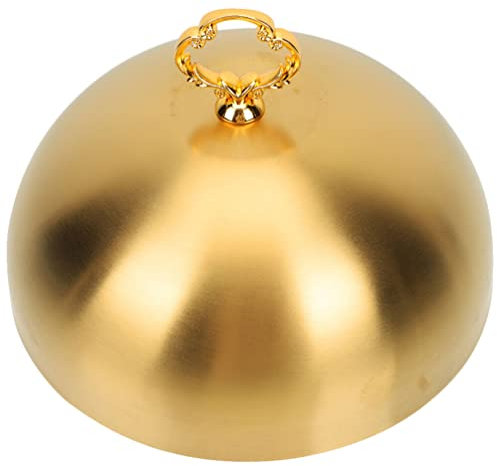 BESTonZON Speiseglocke Edelstahl Servierglocke Schmelzkuppel Grill Tellerglocke Steak Abdeckhaube Schmelzglocke Wärmeglocke Burger Teppanyaki Deckel Käse Haube Burgerhaube Spritzschutz