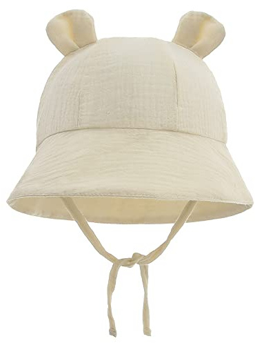Nishine Gorra Ajustable para Bebé Gorro de Sol Niño Orejas de Dibujo Gorro de Playa Sombreros de Verano Gorra de Pescador para Bebé Niña Niño
