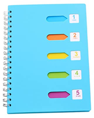 Ciieeo Notizbuch Mit Seitlicher Spirale Dickes Notizpapier Kategorie-notizblock Für Studenten Journal Reisen Groß Blau