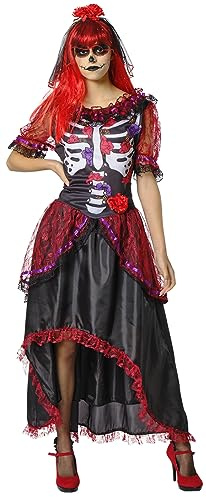 RUBIES Costume Le Catrina per donne, Vestito stampato e fascia, Ufficiale Rubies per Halloween, Carnevale, Feste e cosplay