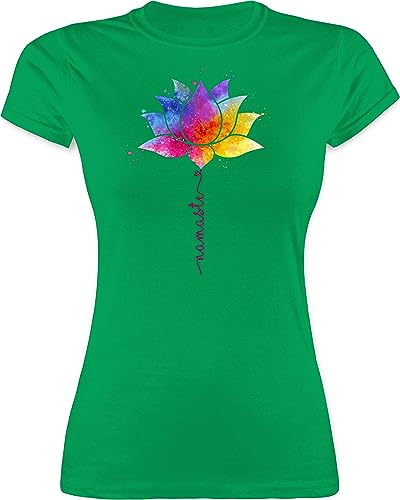 Shirtracer - Shirt Damen - Namaste Lotusblüte I Meditation I Yoga I Mandala Spirit