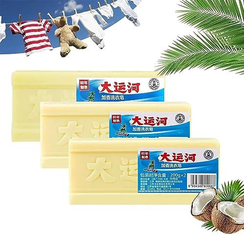 Hot Cleaning Bar Soap for Stains,2024 New Hot Cleaning Soap,Grand Canal Underwear Cleaning Soap,Laundry Stain Remover Soap Bar, All Purpose Stain Removing Soap,Long-Lasting Fragrance (3 Pcs)