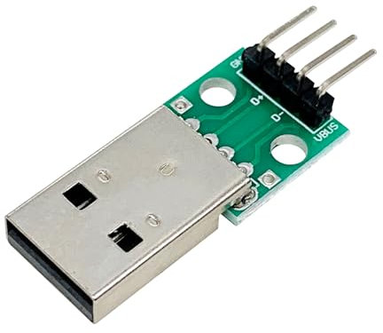 Cermant 10pcs USB2.0 Male to DIP Converter Board with 4 Pin 2.54mm Pitch Adapter for DIY USB Power Supply Breadboard Design