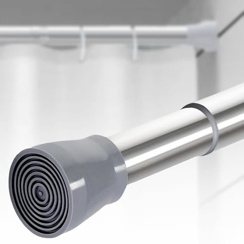 Aste Per Tende Senza Forare Asta Telescopica Tenda Bacchette Tende a Pressione Estensibile Bastoni Per Tende Allungabili Argento 73-130CM