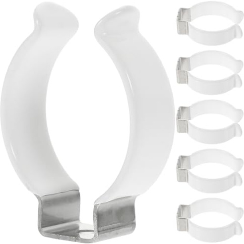jojofuny 6Stk U Clips Halterung FüR Led-LichtröHre, Edelstahl Lampenhalter, Weiß, 4.7 X 3.4 X 1.5 Cm, FüR LeuchtstoffröHren Und Lichtschlauch Befestigung