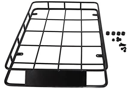 Lybunair Large Metal RC Roof Luggage Rack RC Car Luggage Carrier RC Iron Roof Rack for SCX10 1/10 RC Crawler