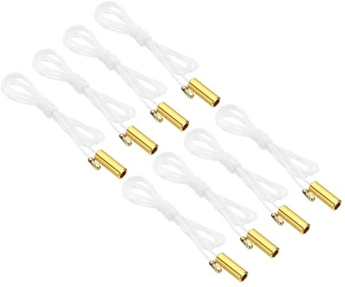 PATIKIL 1.5M 4.9ft Catena Tiro a Soffitto, 8pz Estensori Catene Tiro Pendente a Cilindro per Ventilatore Lampada da Tavolo Lampadario Interruttore Tiro, Tonalità Oro