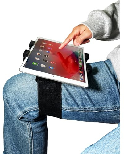 OHLPRO Planche De Genou pour iPad Et Tablettes 7-11 - Sangle Élastique Large Améliorée pour Un Maintien Sécurisé, Angles De Vue Réglables, Matériau Plastique Premium