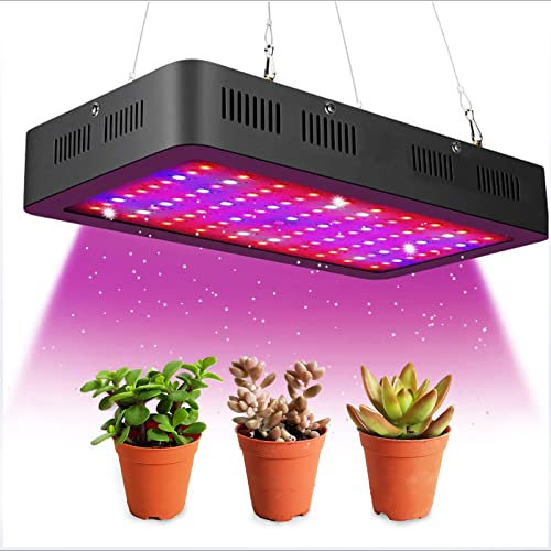 600W LED Grow Light per Piante da Interno Spettro Completo Luci per la Crescita delle Piante sospese con Doppio Interruttore per Veg Flower Seedling Serre Idroponiche Illuminazione Blu Rossa UV IR F