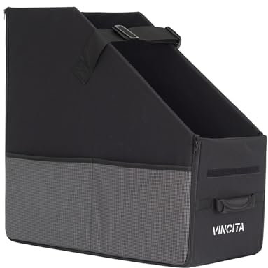 Keeper Box 2.0 für Klappfahrrad – faltbare Aufbewahrungslösung – haltet euer Rad vertikal im Kofferraum, um Platz zu sparen (schwarz mit schwarzem Reißverschluss)