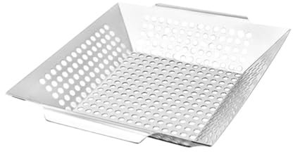 Milisten Grillschale Mit Abflussloch Aus Hochwertigen Materialien Antihaftbeschichtete Grillpfanne Für Fleisch Und Gemüse Gleichmäßige Wärmeleitung Für Schnelles Und Einfaches Braten