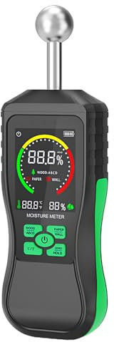 Feuchtigkeitsmessgerät Wand Kugelform Sphärisches Feuchtemessgerät Mauerwerk 0-40mm Analysetiefe Zerstörungsfreies Feuchtemessgerät für Wand Holz Mauerwerk Beton Putz Baustoffe