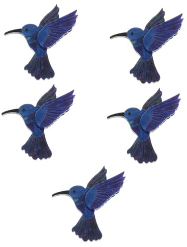 Healeved 5 Pièces Broche animaux mignon broches d'animaux broche oiseau épinglettes d'animaux Jolie épingle en émail broche décorative pince à linge Acrylique
