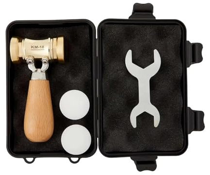 Mazo cincel de latón KM-18 para carpintería con Cabezales Intercambiables, Martillo perforador, Herramienta para Dar Forma a Metal para Manualidades y Arte.