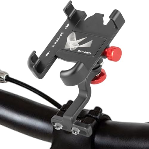 Zestivra Support de téléphone pour moto, VTT, support de téléphone portable, support de navigation résistant aux chocs, rotation à 360 degrés, support de téléphone portable pour vélo tout-terrain
