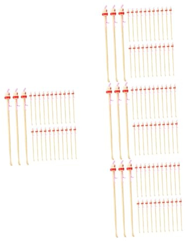PACKOVE 4 Sätze Tragbare Ohrenschmalz Entferner Handgefertigte Ohrreiniger Mit Aufhängeseil Rutschfest Und Rostfrei Für Tägliche Ohrenpflege Zufällige Farbe 100 Stück * 4