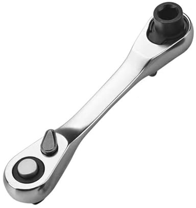 Xuancai Jeu de clés à cliquet à double tête 2 directions 72 dents à angle droit pour réparation automobile et maison, clé à douille professionnelle de poche