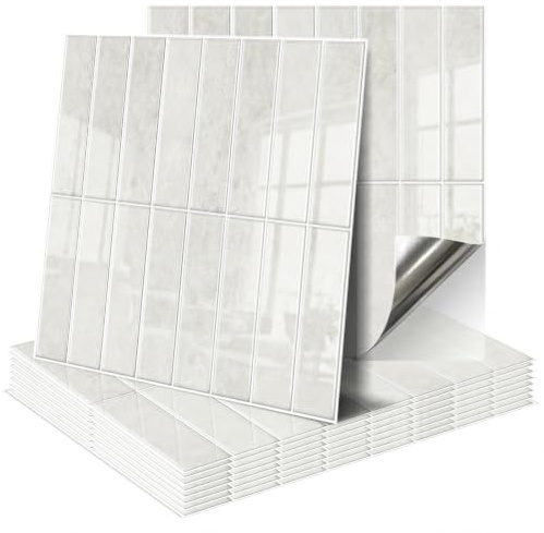 3D Fliesenaufkleber, 10-Stück Fliesen Selbstklebend, 30 * 30 cm Klebefliesen Küchenrückwand Wandfliesen Selbstklebend Für Wohnzimmer, Schlafzimmer, Küche, Badezimmer（Aprikosen）